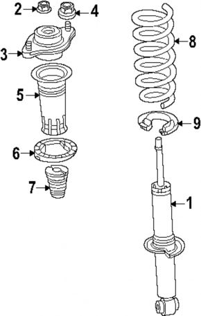 Rear left shock absorber support Mazda CX-90 24-26