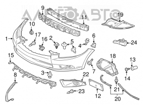 Mitsubishi Galant 04-12 front bumper reinforcement