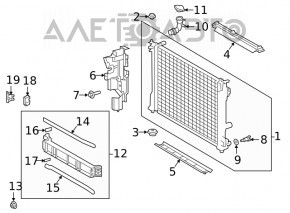 Lower radiator deflector Toyota Rav4 19- 2.5