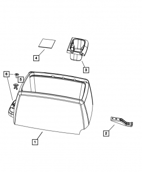 Central console Dodge Grand Caravan 11-17 gray, worn