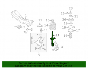 Front left shock absorber Subaru Tribeca B10 10-14
