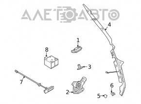 Nissan Rogue 21-23 keyless trunk release button