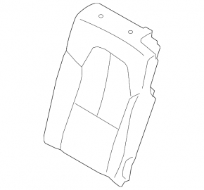 Backrest of the rear row 2 row left Volvo XC40 19-25 combined leather with Alcantara, black with white stitching