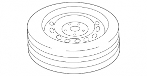 Spare tire for Volvo V90 17-22 usa R18 125/80