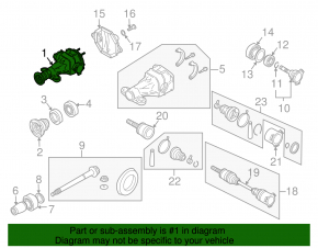 Rear differential gearbox Infiniti G35 4d 06-09 manual transmission