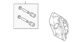 Front right brake caliper for Audi A6 04-11 320mm