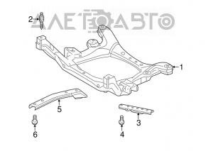 Front subframe for Lexus IS 14-24 AWD