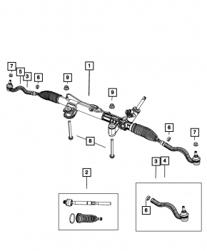 Steering rack Jeep Grand Cherokee WK2 11-15 3.6 AWD
