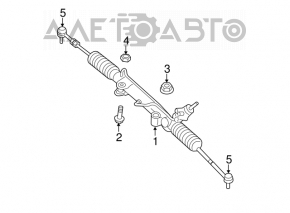 Steering rack Jeep Grand Cherokee WK2 11-15 3.6 AWD