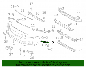 Front bumper mount left wing Subaru Impreza 17- GK