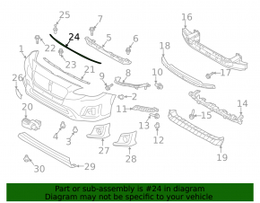 Front Bumper Seal Subaru Impreza 17-23 GK