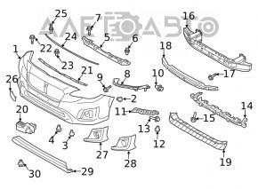 Front Bumper Seal Subaru Impreza 17-23 GK