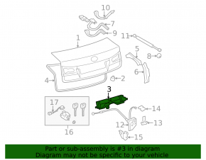 Trunk opening trim inner central Lexus IS 06-13