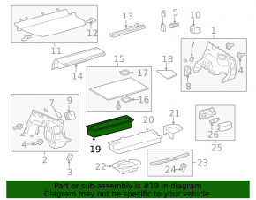 Front trunk tray for Toyota Prius V 12-17