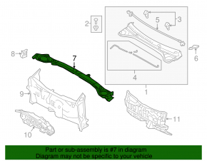 Metal wiper pan Hyundai Elantra AD 17-20