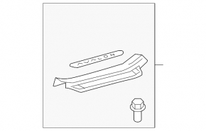 Rear left door sill trim for Toyota Avalon, gray, 2012
