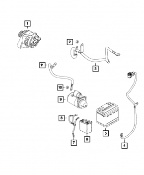 Positive battery terminal Jeep Compass 17-