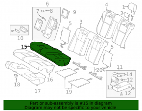 Rear seats, 2nd row, Toyota Avalon 13-15, gray leather