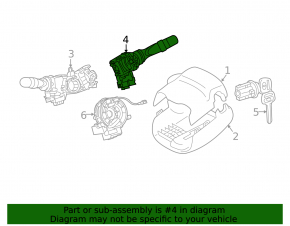 Right steering column switch for Toyota Sienna 11-20