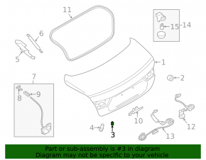 Infiniti Q50 14-20 Small Trunk Lid Bumper