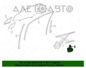 Front left window lift motor Lexus RX350 RX450h 16-22