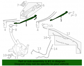 Wiper arm right Subaru Outback 20-23