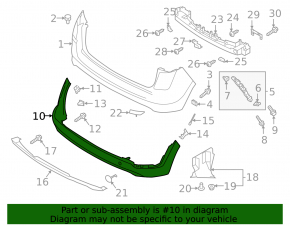 Hyundai Tucson 19-21 rear bumper lip for trim