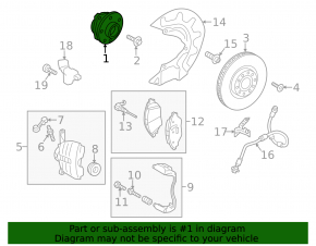Front left hub VW Golf 15-21