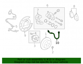 Rear right brake hose for Toyota RAV4 06-12