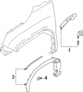 Front right fender arch trim for Subaru Forester 2025-2026