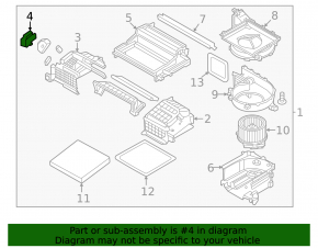 Actuator motor for the heater ventilation system of the Hyundai Ioniq 5 22-24