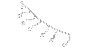 Mercedes W167 GLE 350 450 20-23 front bumper wiring for parking sensors and radar cruise control, the parking sensor connector is broken