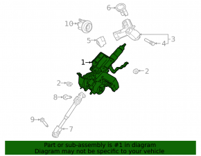 Steering column with EPS Ford Ecosport 18-22 with cardan shaft, rusty