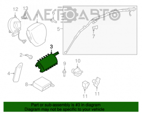 Passenger airbag in the dashboard of the Mazda6 09-13