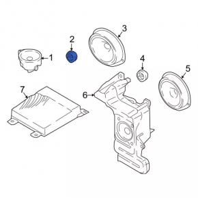 Tweeter in door trim card front left Ford Edge 19- Bang & Olufsen