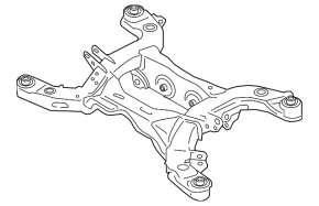 Rear subframe Ford Explorer 20 - cracked silent blocks