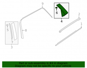 Door trim side rear right Mazda CX-9 16- rear