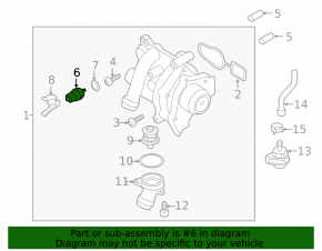 Lower second cooling hose for VW Tiguan 09-18 with quick release for sensor