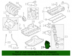 Engine Oil Cooler VW Jetta 11-18 USA 2.5