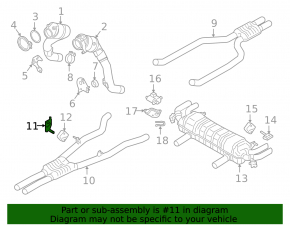 Muffler bracket center left BMW 5 G30 18-23 4.4T