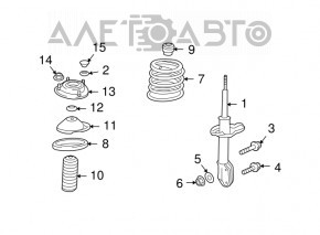 Shock absorber front left Subaru Forester 08-13 SH