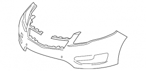 Front bare bumper Chevrolet Volt 11-15 for parking sensors