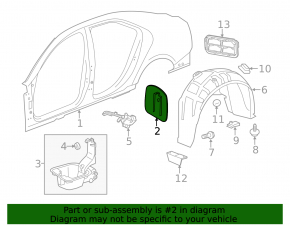 Cadillac CTS 14-19 Fuel Door