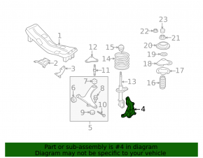 Subaru B9 Tribeca front right axle with cover
