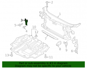 Hood lock plate VW CC 08-17