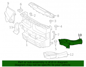 Right brake cooling duct BMW X6 F16 15-19