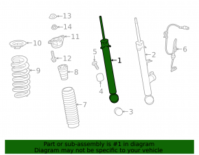 Rear left shock absorber Acura RDX 19-25 A-spec Awd Base