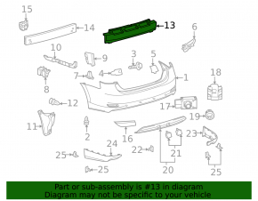 Lexus Hs250h 10-12 Rear Bumper Absorber