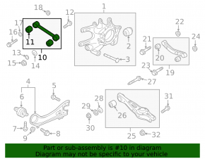 Rear left transverse control arm Hyundai Santa FE Sport 17-18 rest AWD
