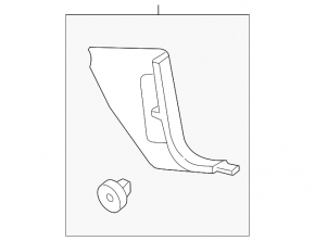 Front pillar trim right lower VW Jetta 11-18 USA black, scratch